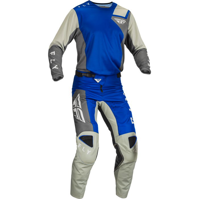 2023 Fly Racing Adult Kinetic Jet Blue/Grey/White Gear Combo