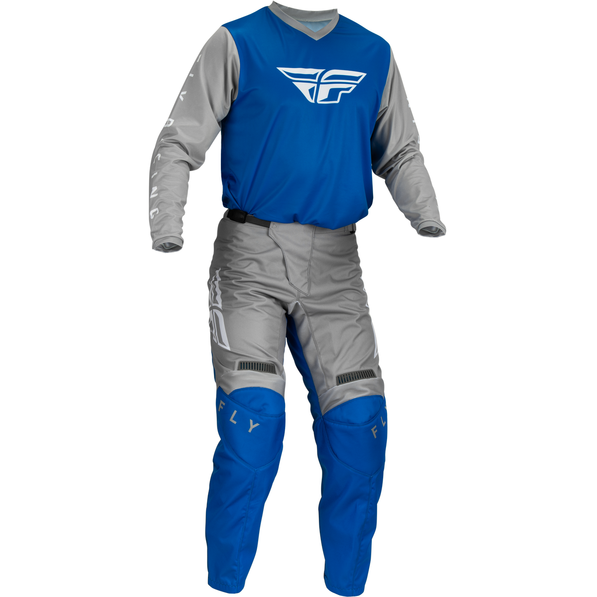 2023 Fly Racing F16 Blue/Grey Gear Set | Affordable MX Combo | Bent ...