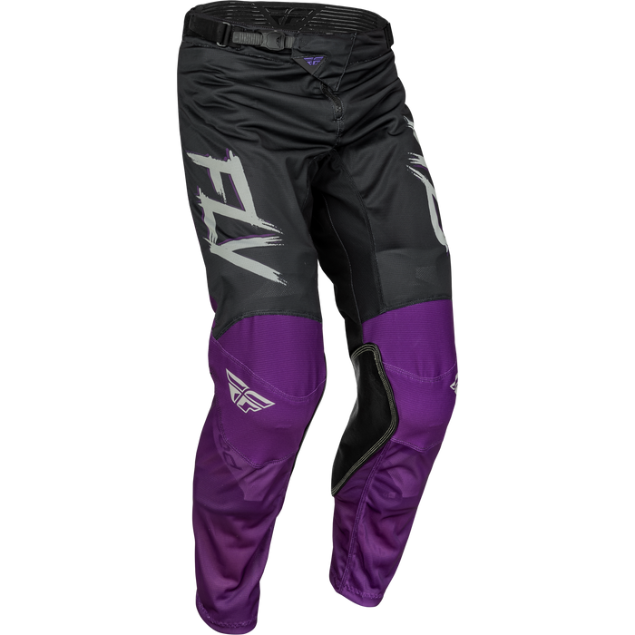 2023.5 Fly Racing Kinetic Mesh Rave Black/Purple/Silver Gear Combo - Adult