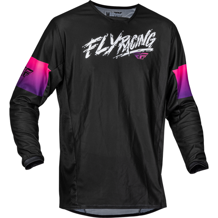 2023.5 Fly Racing Kinetic Mesh Khaos Black/Purple/Pink Gear Combo - Youth (6-13)