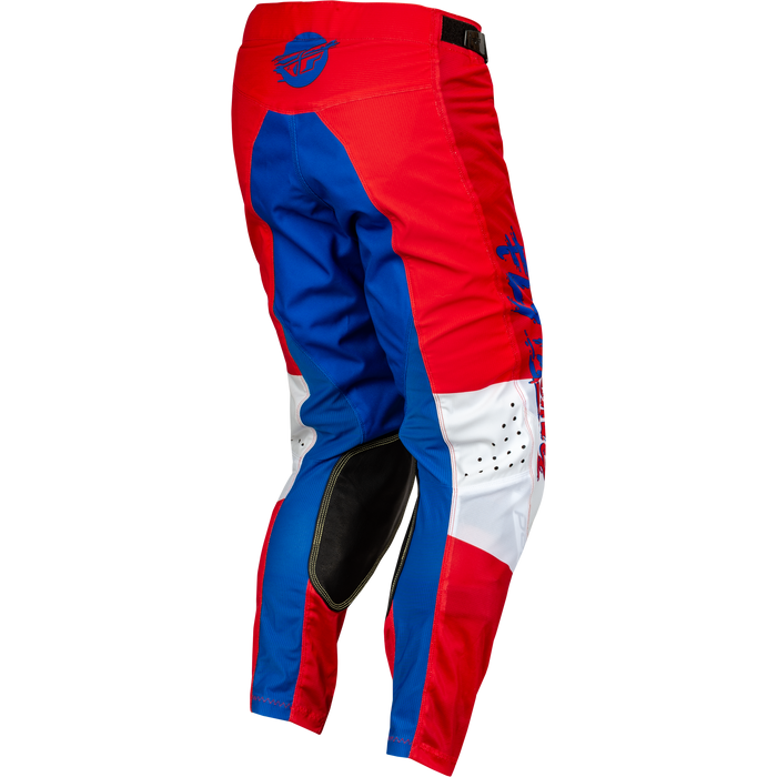 2023.5 Fly Racing Kinetic Mesh Khaos Red/White/Blue Gear Combo - Youth (6-13)