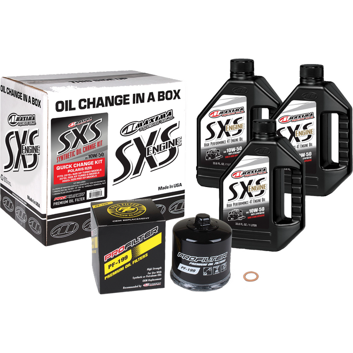 Maxima Racing UTV Oil Change Kit - Polaris 10W-50 - 90-219013-TXP