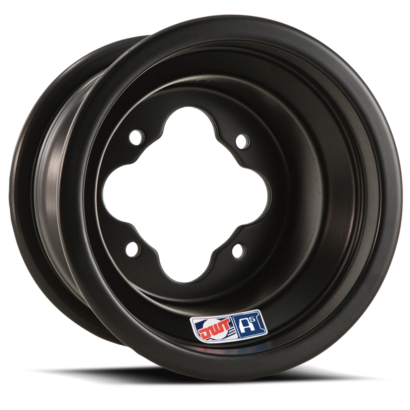 DWT A5 Front Polished and Matte Black ATV Wheels —