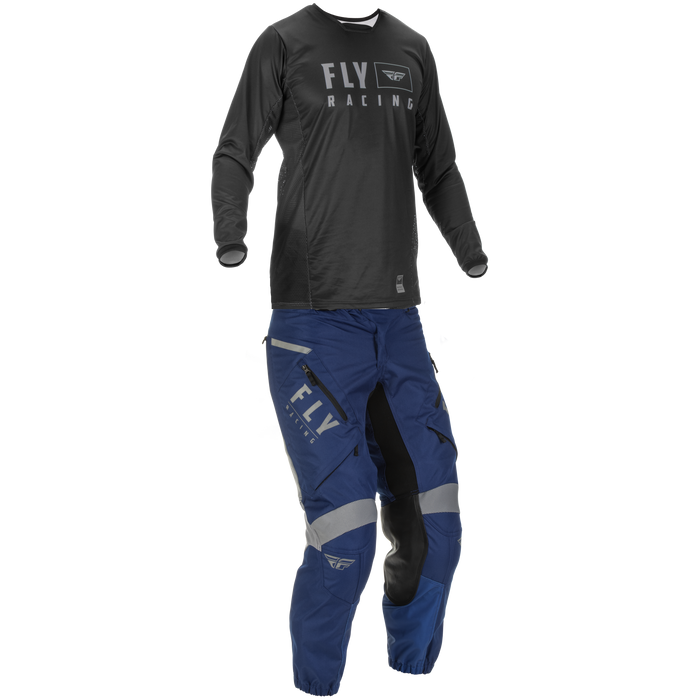 2022 Fly Racing Adult Patrol XC Black/Navy Gear Combo (In The Boot)
