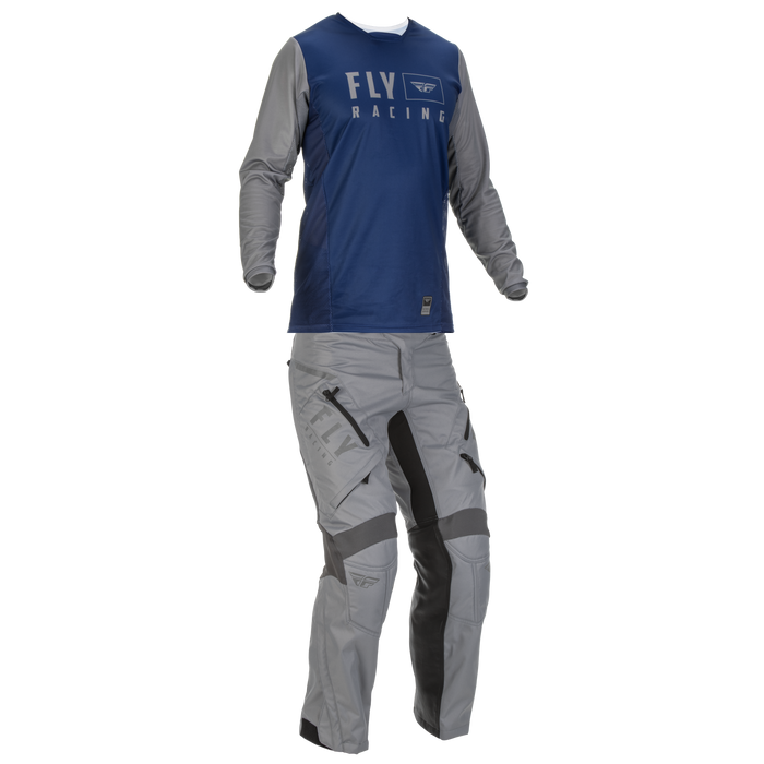2022 Fly Racing Adult Patrol Navy/Grey Gear Combo (Over The Boot)