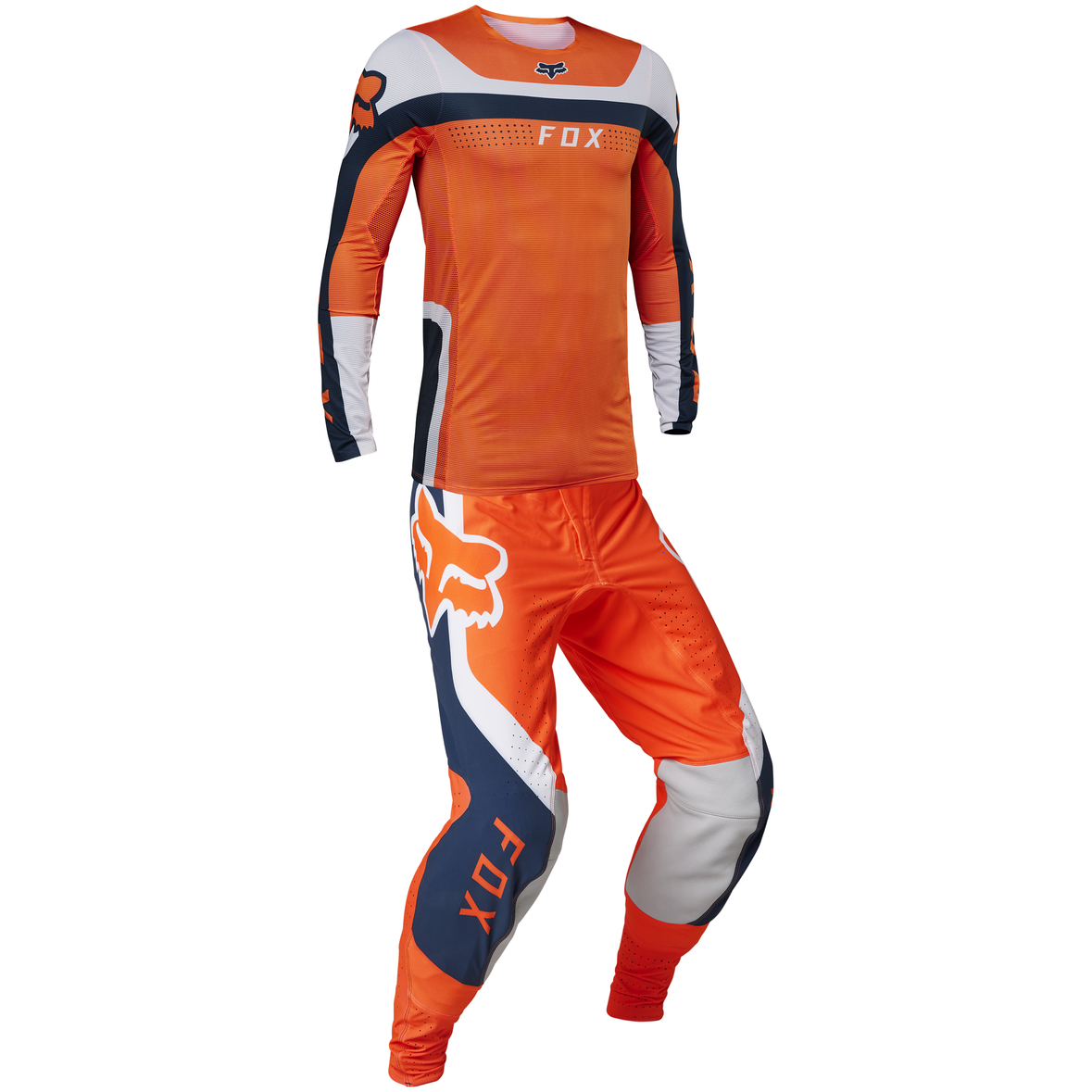 2023 Fox Racing Men s Flexair Efekt Flo Orange Combo Premium Motocross Gear Bent Lever BentLever