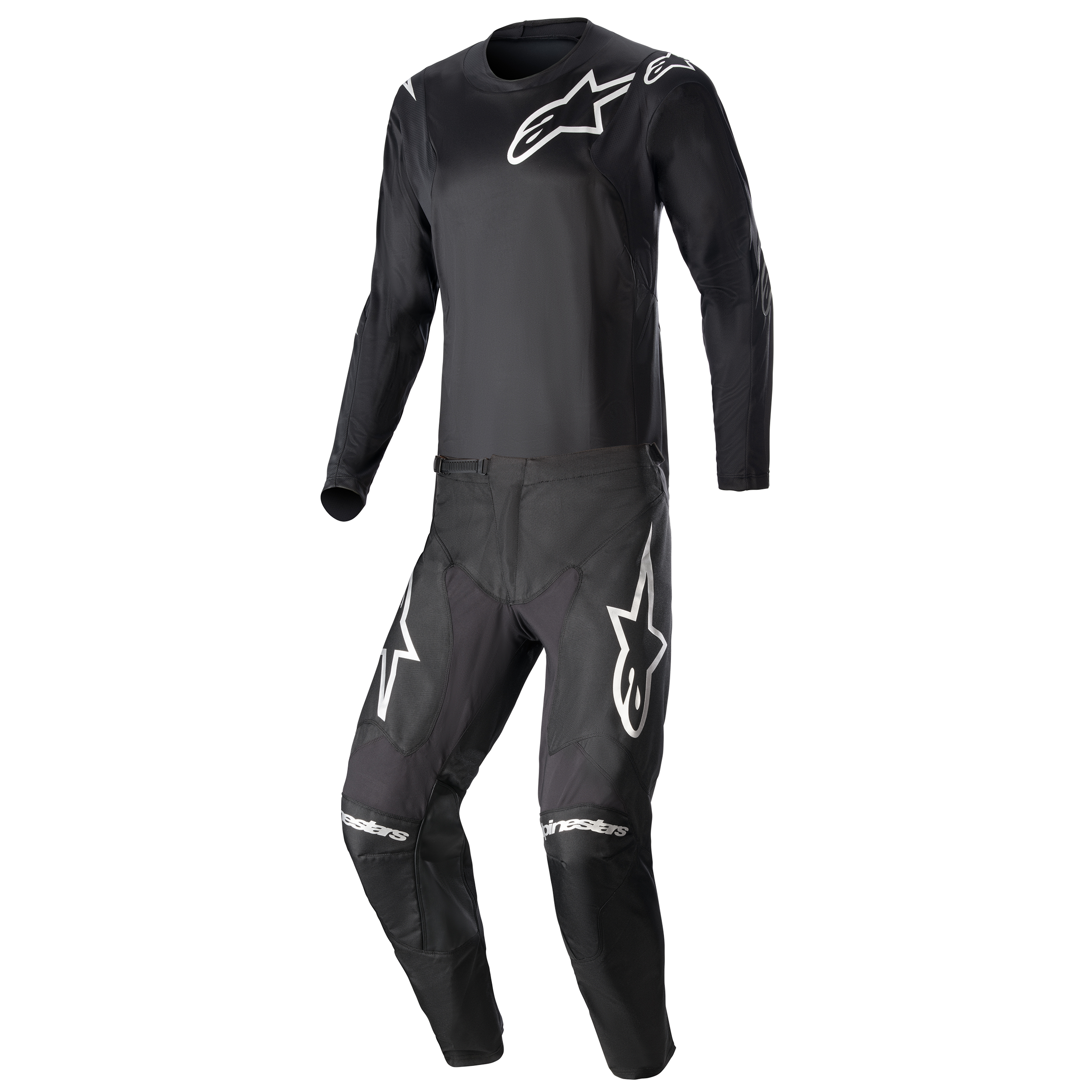 2023 Alpinestars Fluid Graphite Black/Reflective Gear Combo —