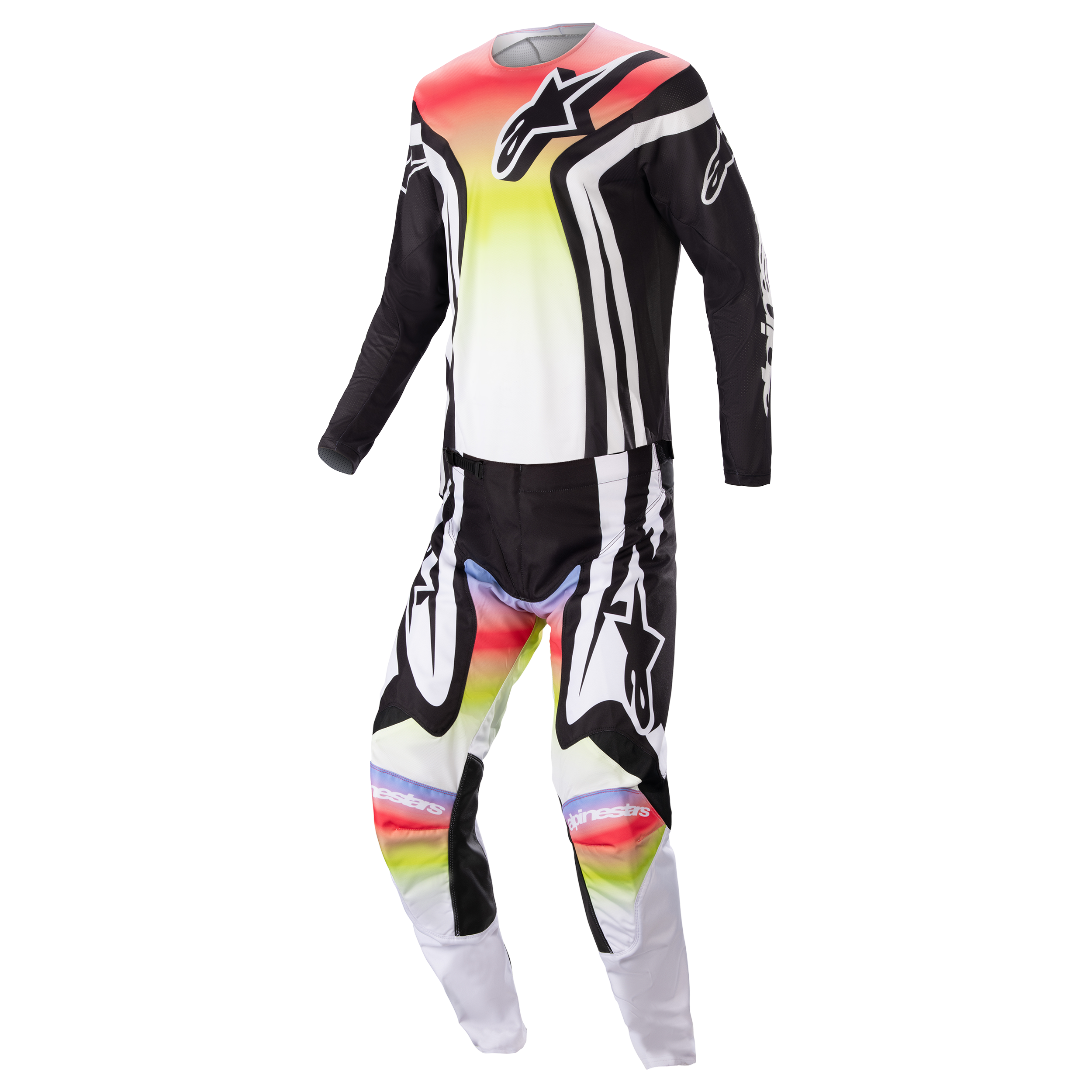 2023 Alpinestars Racer Semi Black/Multi Color Gear Combo