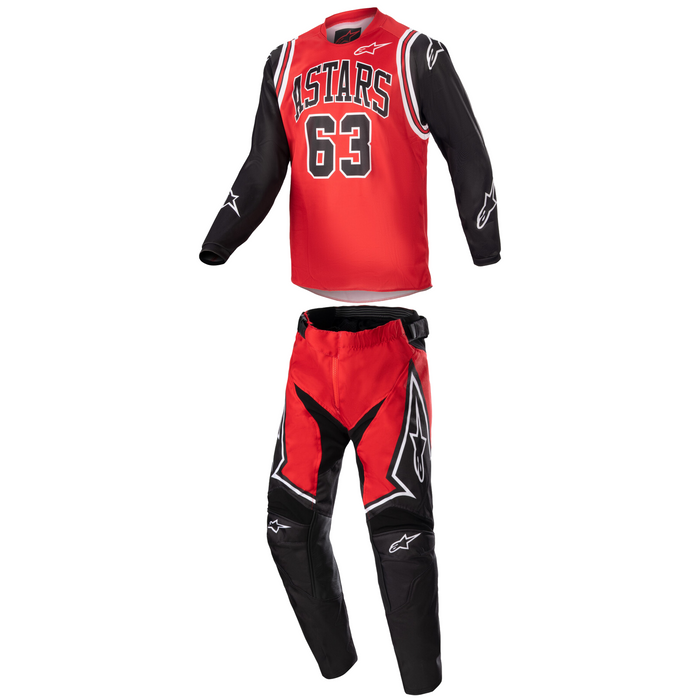 Buy 2025 Alpinestar Racer Melt Youth Motocross Gear Bright Red Grey