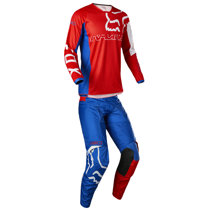 2022 Fox Racing Youth 180 Skew White/Red/Blue Gear Combo